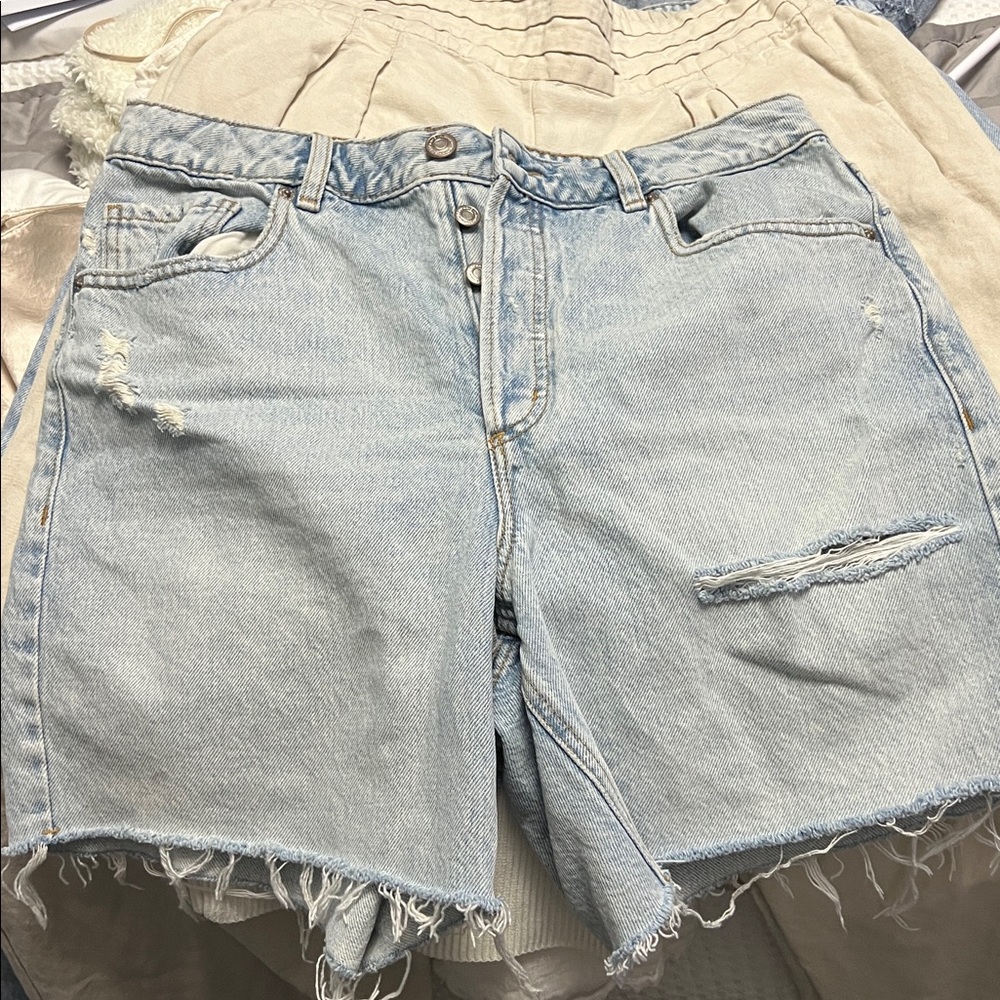 Dynamite Sky Blue Denim Shorts